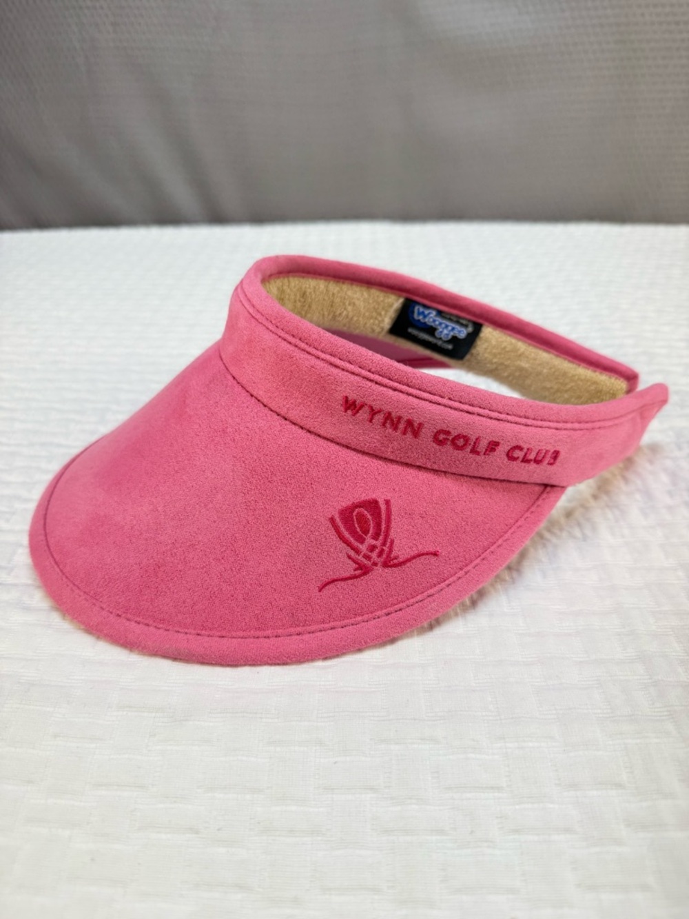Los Vegas Pink Suede Visor by Woogee